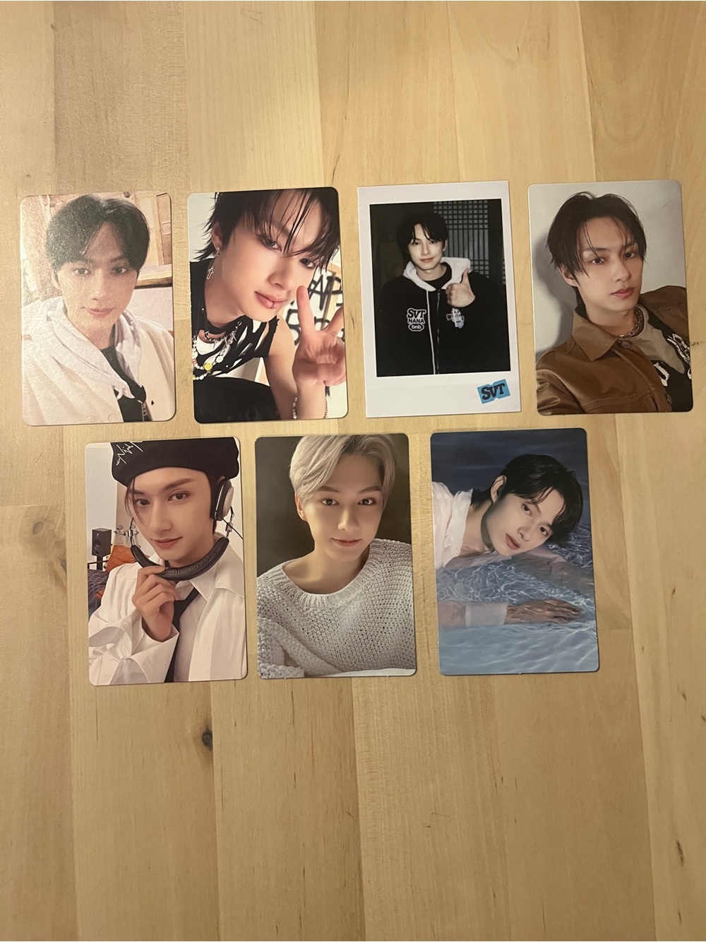 Set of 7 OFFICIAL Jun of Seventeen photocards (set #2)